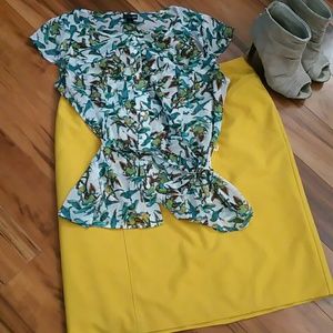 East 5th Bird shirt with belt XL